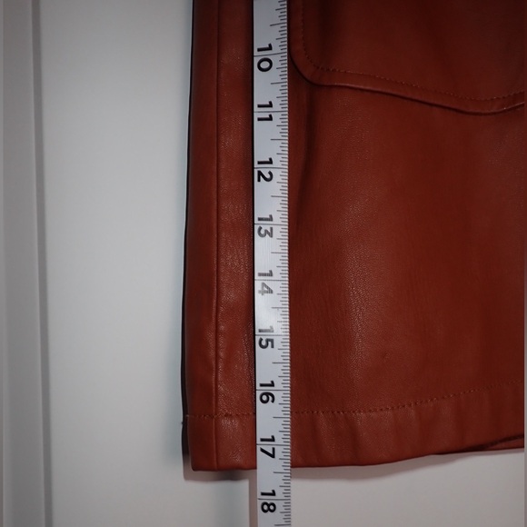 ✨Brand New✨ without tags Maeve by Anthropology Faux-Leather A-Line Mini Skirt - Picture 7 of 13